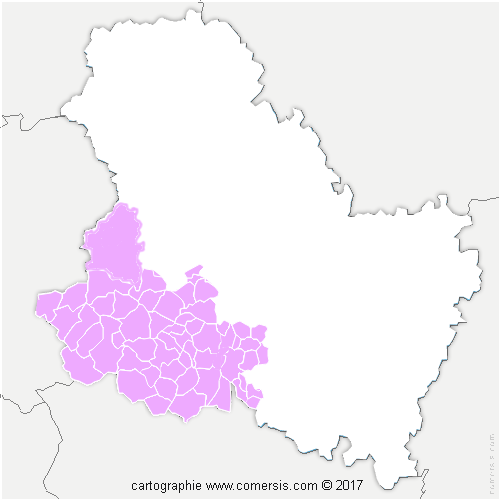 Communauté de Communes de Puisaye-Forterre cartographie