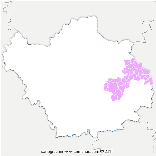 Communauté de Communes de Vendeuvre-Soulaines cartographie