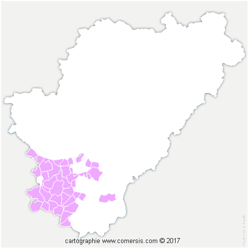 Communauté de Communes des 4B Sud Charente cartographie