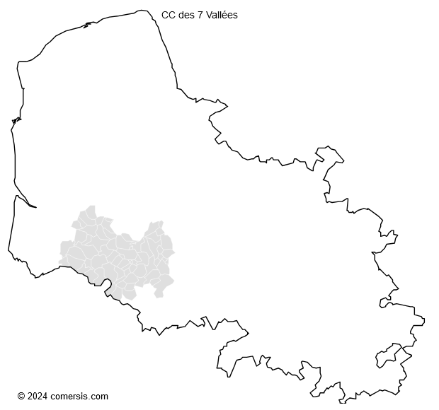 Communauté de Communes des 7 Vallées cartographie