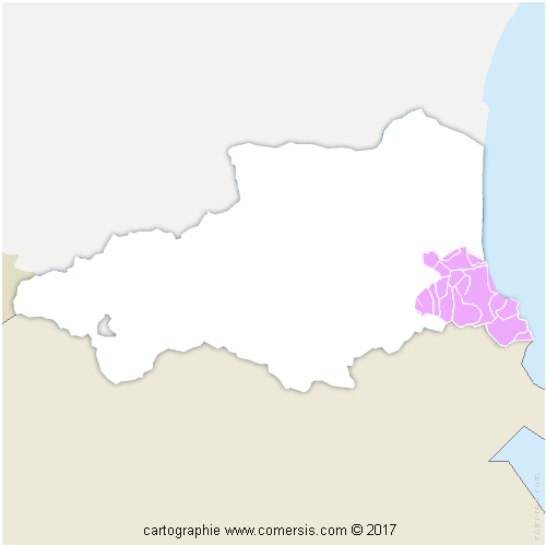 Communauté de Communes des Albères, de la Côte Vermeille et de l'Illibéris cartographie
