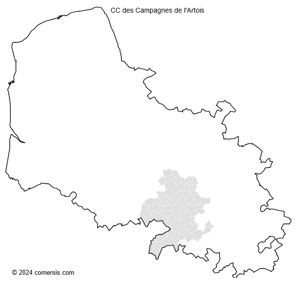 Communauté de Communes des Campagnes de l'Artois cartographie