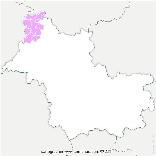 Communauté de Communes des Collines du Perche cartographie
