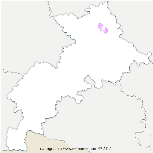 Communauté de Communes des Coteaux Bellevue cartographie
