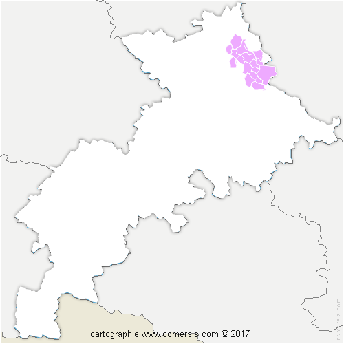 Communauté de Communes des Coteaux du Girou cartographie