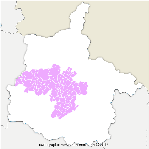 Communauté de Communes des Crêtes Préardennaises cartographie
