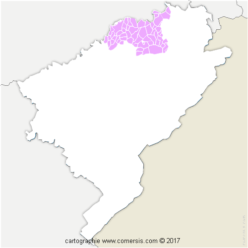 Communauté de Communes des Deux Vallées Vertes cartographie