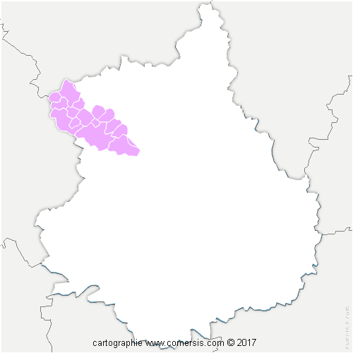 Communauté de Communes des Forêts du Perche cartographie