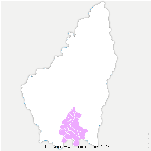 Communauté de Communes des Gorges de l'Ardèche cartographie