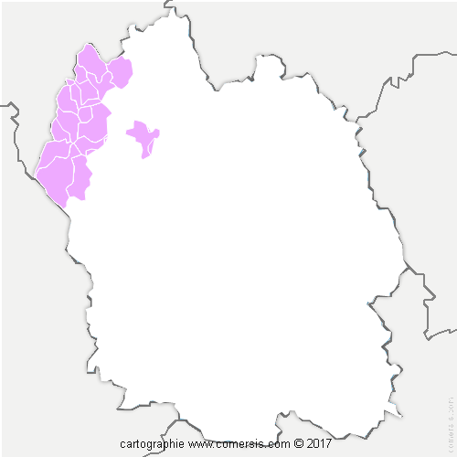 Communauté de Communes des Hautes Terres de l'Aubrac cartographie