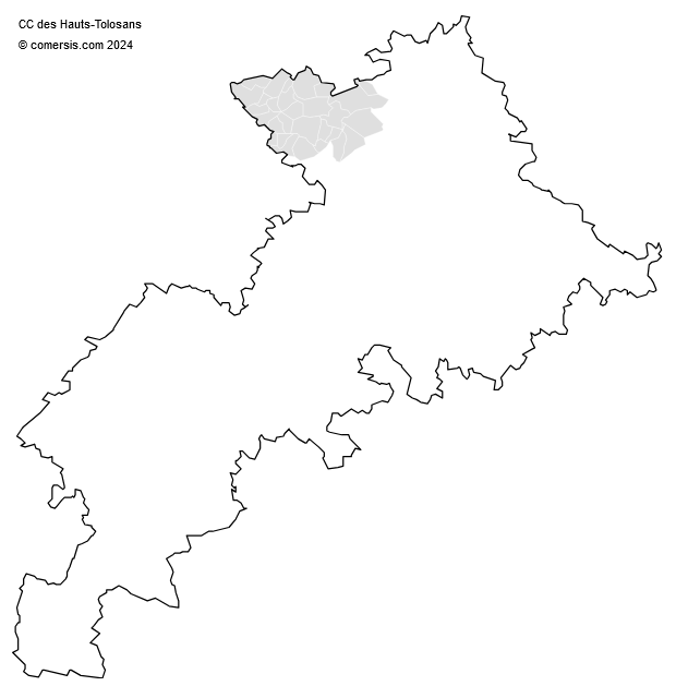 Communauté de Communes des Hauts-Tolosans cartographie