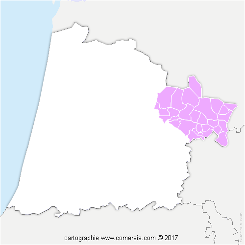 Communauté de Communes des Landes d'Armagnac cartographie