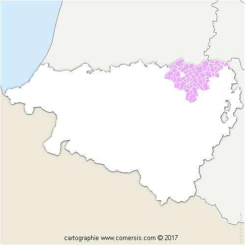 Communauté de Communes des Luys en Béarn cartographie