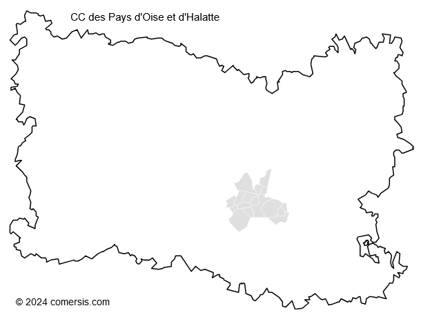 Communauté de Communes des Pays d'Oise et d'Halatte cartographie