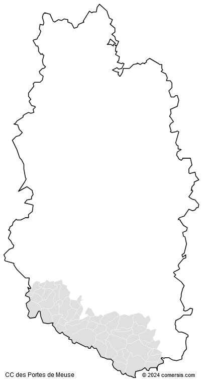 Communauté de Communes des Portes de Meuse cartographie