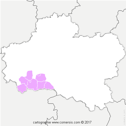 Communauté de Communes des Portes de Sologne cartographie