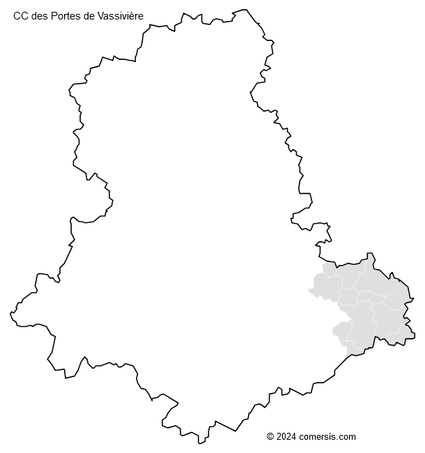 Communauté de Communes des Portes de Vassivière cartographie