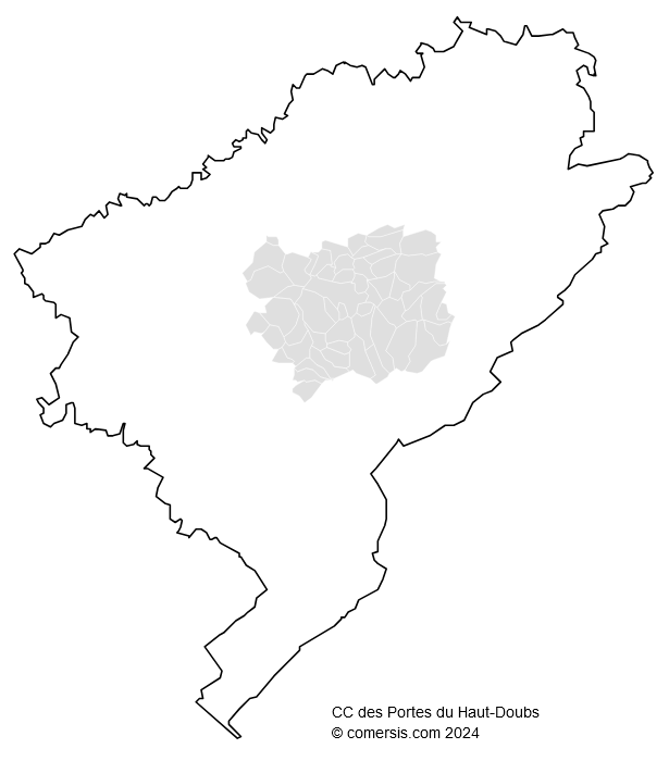 Communauté de Communes des Portes du Haut-Doubs cartographie