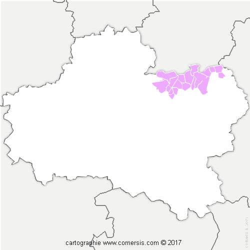 Communauté de Communes des Quatre Vallées cartographie