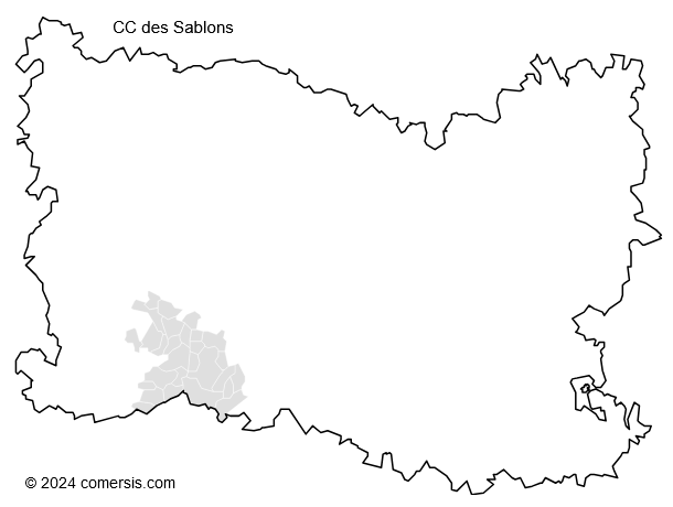 Communauté de Communes des Sablons cartographie