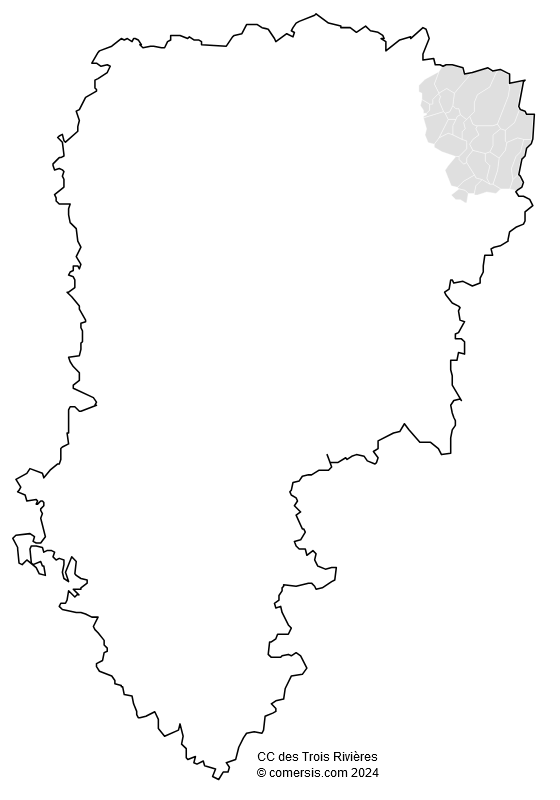 Communauté de Communes des Trois Rivières cartographie