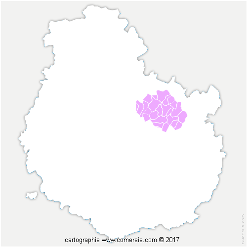 Communauté de Communes des Vallées de la Tille et de l'Ignon cartographie