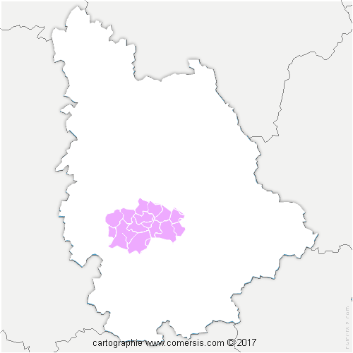 Communauté de Communes des Vallées du Clain cartographie