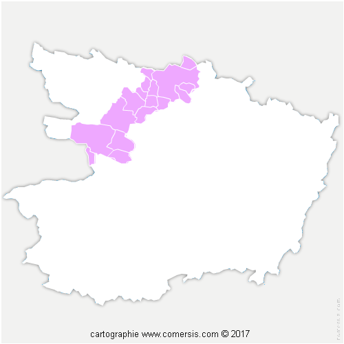 Communauté de Communes des Vallées du Haut-Anjou cartographie