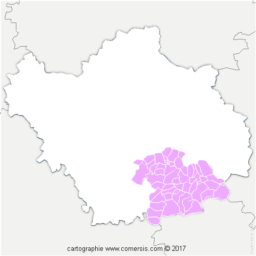 Communauté de Communes du Barséquanais en Champagne cartographie