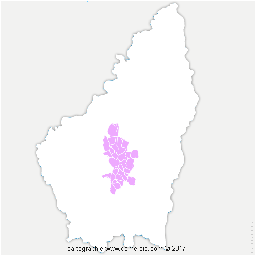 Communauté de Communes du Bassin d'Aubenas cartographie