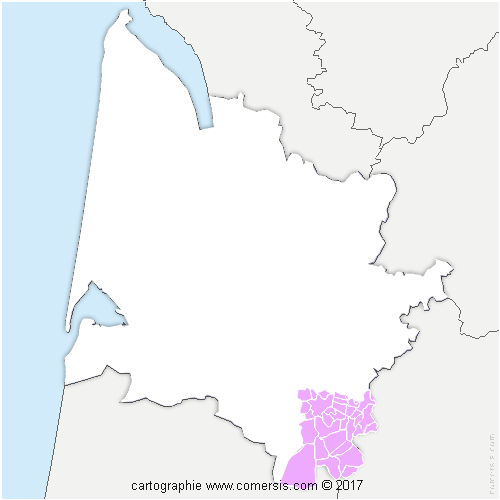 Communauté de Communes du Bazadais cartographie