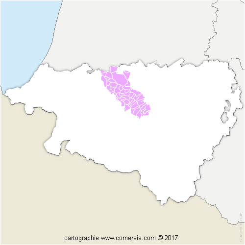 Communauté de Communes du Béarn des Gaves cartographie