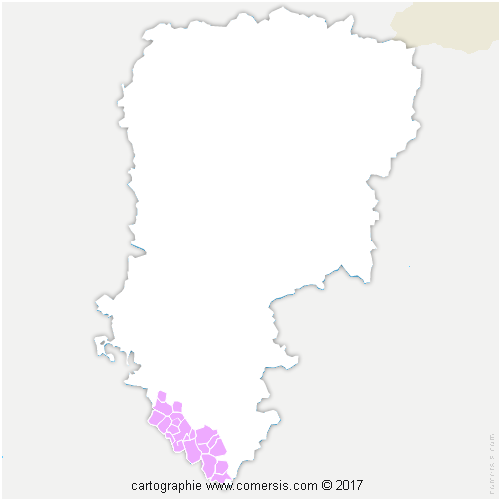 Communauté de Communes du Canton de Charly sur Marne cartographie