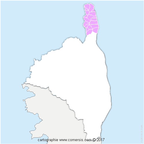 Communauté de Communes du Cap Corse cartographie