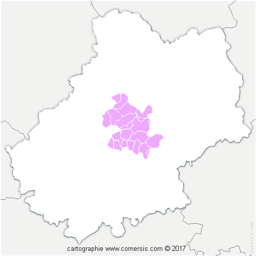 Communauté de Communes du Causse de Labastide Murat cartographie