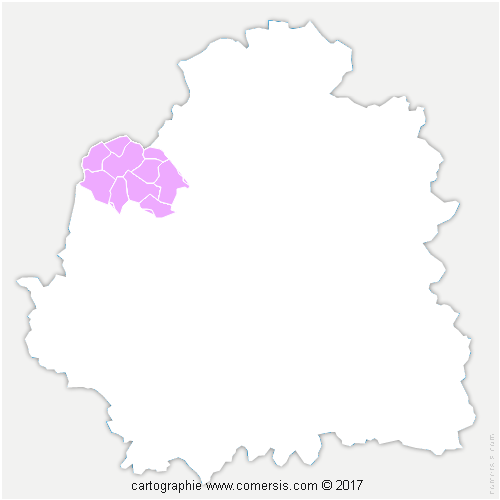 Communauté de Communes du Châtillonnais en Berry cartographie