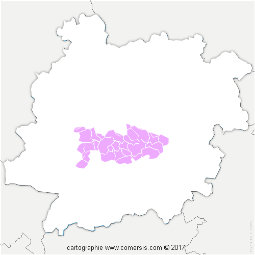 Communauté de Communes du Confluent et des Coteaux de Prayssas cartographie