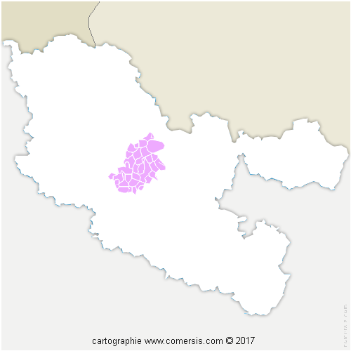 Communauté de Communes du District Urbain de Faulquemont (DUF) cartographie