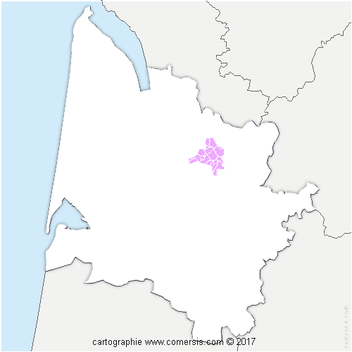 Communauté de Communes du Fronsadais cartographie