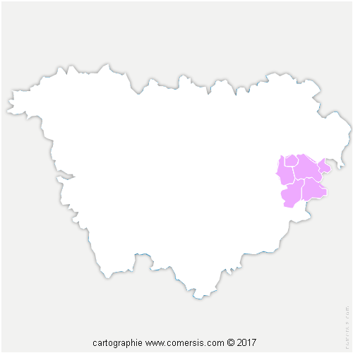 Communauté de Communes du Haut Lignon cartographie