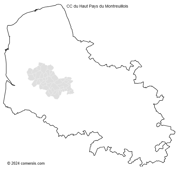 Communauté de Communes du Haut Pays du Montreuillois cartographie