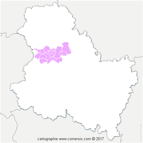 Communauté de Communes du Jovinien cartographie