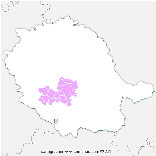 Communauté de Communes du Lautrécois et du Pays d'Agout cartographie