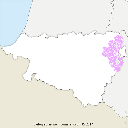 Communauté de Communes du Nord Est Béarn cartographie