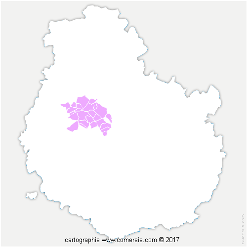 Communauté de Communes du Pays d'Alésia et de la Seine cartographie