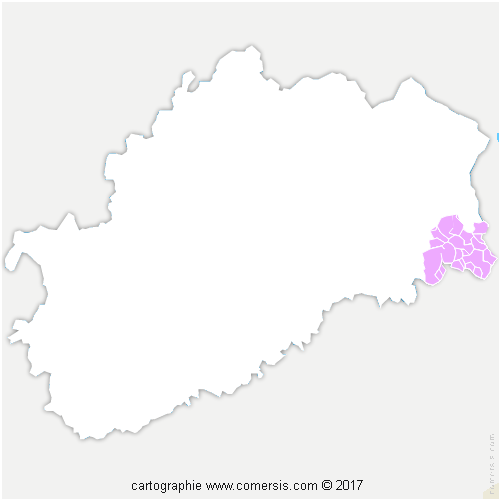 Communauté de Communes du Pays d'Héricourt cartographie