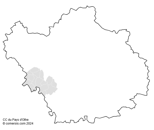 Communauté de Communes du Pays d'Othe cartographie