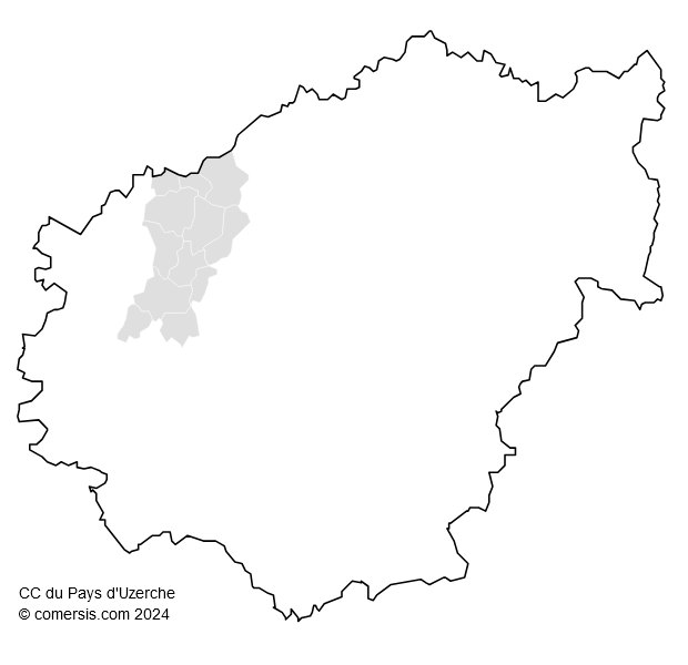 Communauté de Communes du Pays d'Uzerche cartographie