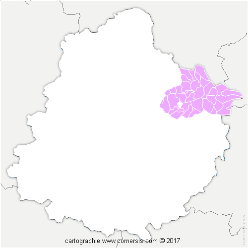 Communauté de Communes du Pays de l'Huisne Sarthoise cartographie