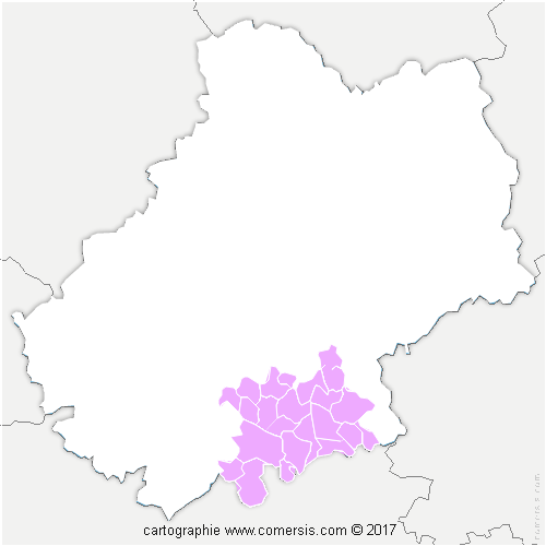 Communauté de Communes du Pays de Lalbenque-Limogne cartographie